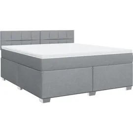 vidaXL Boxspringbett 180 x 200 cm Hellgrau