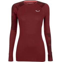 SALEWA Damen Shirt CRISTALLO WARM AMR W L/S TEE., syrah 1570, 42