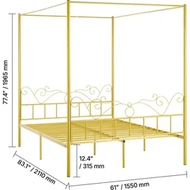 Vevor Himmelbett 160 x 200 cm Gold