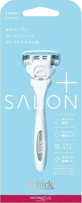 Schick Hydro Silk Salon Plus Rasierer mit Klingen – 5-Klingen Damenrasierer mit Feuchtigkeitsgel mit Hyaluronsäure & Ceramiden