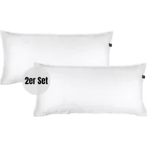 Schöner Wohnen Satin Bettwäsche PLAIN | 2er Set 80x40 cm,