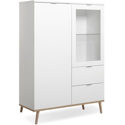 Finori Göteborg 53 Highboard Weiß/Sonoma Eiche