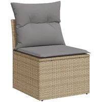 vidaXL Gartensofa ohne Armlehnen Loungesofa beige