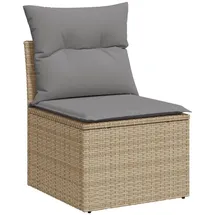 vidaXL Gartensofa ohne Armlehnen Loungesofa beige