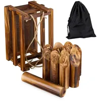Relaxdays Kubb Wikingerspiel mit Holzbox 28,5x17,5x18 cm