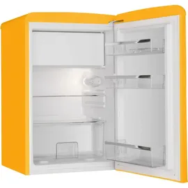 Amica KS 15613 Y Retro-Kühlschrank (108 l, 860 mm hoch, Gelb)