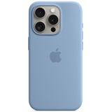 Apple Silikon Case mit MagSafe für iPhone 15 Pro winterblau