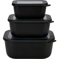 Mepal Cirqula rechteckig schwarz 0,75 l 3-teilig