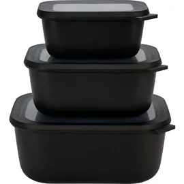 Mepal Cirqula rechteckig schwarz 0,75 l 3-teilig