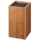 WMF Messerblock ohne Messer, unbestückt, Holz, Bambus, leer, für 5-6 Messer, mit Kunststoff-Bürsteneinsatz