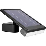 EDM LED Solar Wandleuchte schwarz 6 W 720 lm Dämmerungssensor
