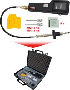 KS Tools Kompressions-Druckprüfgerät für Dieselmotoren mit Diagrammschreiber, 53-teilig