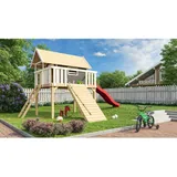 Karibu Stelzenhaus Fidel mit Satteldach 1,5 m Rot