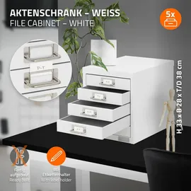 ML-Design Aktenschrank 28x38x33 cm Weiß