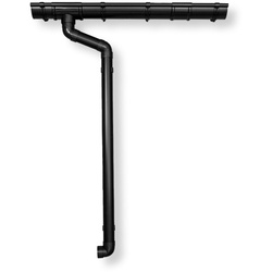 Kunststoff Dachrinnenset für Wolff Finnhaus Gartenhaus Ivalo 58 A/B-anthrazit-Ivalo 58 A Set 323 B