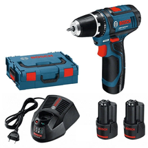 Bosch GSR 12V-15 Professional inkl. 2 x 2 Ah + L-Boxx 0601868109