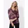 Sieh an! 3/4-Arm-Shirt in burgund-mauve-bedruckt | Gr.: 54