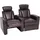 Mendler 2er Kinosessel HWC-H30, Relaxsessel Fernsehsessel Zweisitzer Sofa, Staufach Soft Touch Kunstleder MVG ~ braun