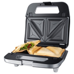 Steba 3-in-1-Sandwichmaker SG 65 Multi Snack Maker – Sandwichmaker – grau/edelstahl, 750 W grau