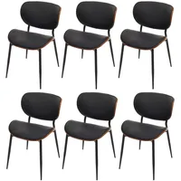 Mendler 6er-Set Esszimmerstuhl HWC-O45, Stuhl, Bugholz Kunstleder 280g/m2 Öko-Tex