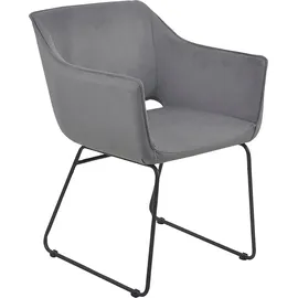 SIT Möbel TOM TAILOR HOME Schalenstuhl »T-VELVET ARMCHAIR« (Set) 2 Stk. TOM TAILOR HOME basaltgrau,