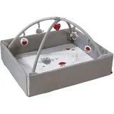 roba roba® Bettnestchen »4in1, Adam & Eule« mit Activity-Spielbogen, grau