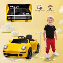 aiyaplay Kinder Elektroauto 12V mit Fernbedienung gelb