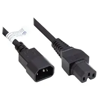 Good Connections Kaltgeräte-Warmgeräte-Verbindungskabel C14 an C15, schwarz, 2