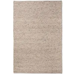 Allgäuer Teppichmanufaktur Webteppich Laax Uni 70 x 140 cm Mischgewebe Beige