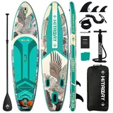 SUP Board Set Aufblasbares Stand Up Paddling Board mit Komplettes Zubehör und Kamerahalterung,320x81x15cm 10'6" SUP Board 150kg, Erwachsene Paddle Board