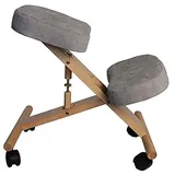 OR8 Wellness Professioneller ergonomischer Kniestuhl, orthopädische Korrektur für schlechte Rücken, Nackenschmerzen, höhenverstellbar, bequeme Kissen für Zuhause und Büro, Sitz mit Rolle