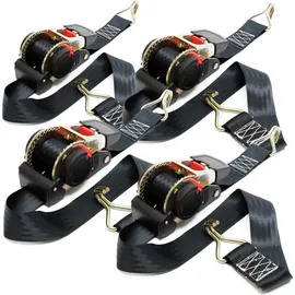 Wiltec Spanngurte Automatik 4er Set 750 daN 3 m x 50 mm