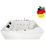 Basera Basera® Indoor Whirlpool Badewanne XXL Milos 2 Personen Basic 190 x 120 cm