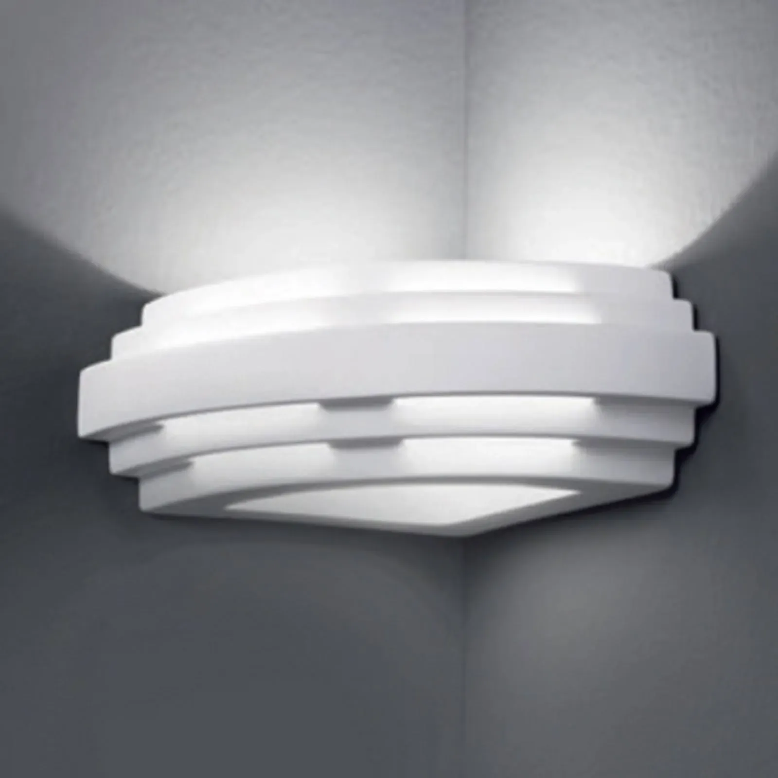 austrolux Wandlampe STIEGEL, dimmbar, weiß / opal, für Wohn- / Esszimmer, Keramik, Modern, Wandleuchte, Wandlampe Innen - 13 cm - 23 cm - 8 cm
