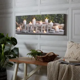 Art for the home - Dream Kerzen Led Leinwandbilder 30x90cm