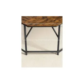 VASAGLE Schreibtisch braun L-Form, O-Fuß-Gestell schwarz 149,0 x 50,0 cm