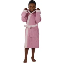 Normani Frottee Kinderbademantel aus Bio-Baumwolle in Rosa | Gr.: 134/140
