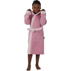 Normani Frottee Kinderbademantel aus Bio-Baumwolle in Rosa | Gr.: 134/140