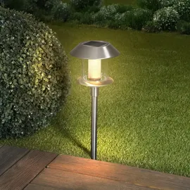 esotec Solarleuchte Edelstahl H38cm 1 Stück Silber