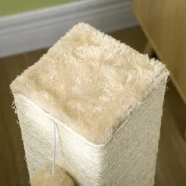 PawHut Kratzstamm Kratzsäule 79 cm beige