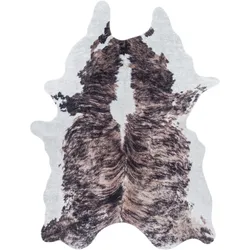 Teppich AYYILDIZ TEPPICHE "ETOSHA 4113", braun, B:150cm H:6mm L:200cm, Polyester, Teppiche, Pflegeleicht / Moderner Fell Look