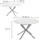 Vicco Esstisch Loyd 120 x 76.5 cm ausziehbar Weiß/Grau