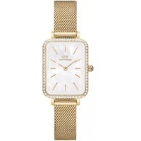 Daniel Wellington Uhr - Quadro 20x26 Bezel Mesh White MOP G - Gr. unisize - in Gold - für Damen