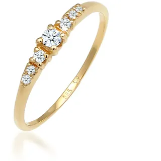 Elli DIAMONDS Verlobungsring Diamanten (0.1 ) 585 Weißgold 58 Damen