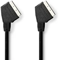 Nedis SCART-Kabel - SCART Stecker - SCART Stecker - Vernickelt - 480p - 2.00 m - Rund - PVC - Schwarz - Box