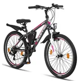 Licorne Bike Guide Premium Mountainbike in 20, 24 und 26 Zoll - Fahrrad für Mädchen, Jungen, Herren und Damen - Shimano 21 Gang-Schaltung, Kinderfahrrad, Kinder