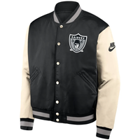 Collegejacke NIKE "Nike Collegejacke Las Vegas Raiders Nike Legacy Bomber Jacket", Damen, Gr. XXL, schwarz, Popeline;Jersey, 100% Polyester, Jacken Collegejacke