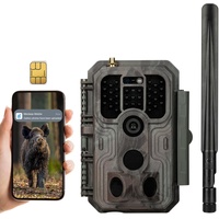 Meidase S950 4G LTE Wildkamera Handyübertragung App, Wildtierkamera mit Nachtsicht Bewegungsmelder, 32MP 1296P Wildkamera mit SIM, IP66 Jagdkamera Fotofalle