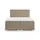 Home Affaire Polsterbett HOME AFFAIRE "Semla mit Matratze und Topper, in 3 Breiten (140, 160 und 180 cm)", grau (taupe), B:162cm H:119cm L:209cm, 100% Polyester, Betten, Polsterbett, Boxspringbett mit Kopfteil, Bettkasten, Matratze (BFK/TFK) und Topper