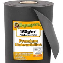 Aquagart 90m2 Gartenvlies Unkrautvlies Unkrautfolie Mulchfolie Mulchvlies 150g 2m breit